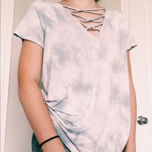 NEW blue tie dye t shirt from american eagle